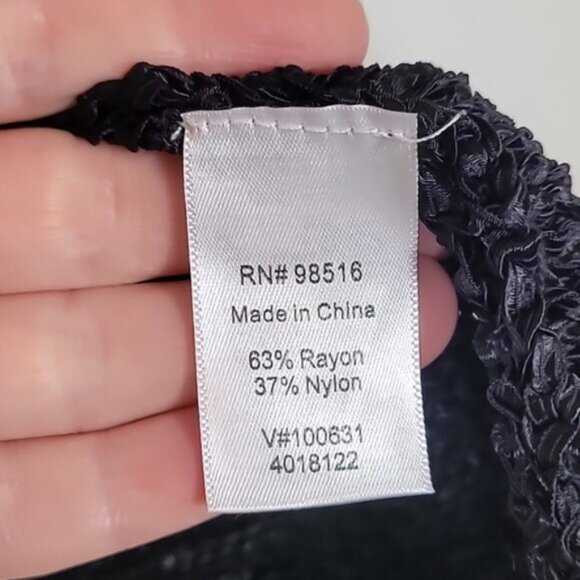 Y2K Coldwater Creek Open Knit Cardigan Bolero Size XL Black Goth Fairy Grunge - Picture 8 of 14